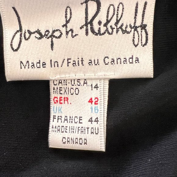 NWT Joseph Ribkoff Sheer Black & Lace Stretch Blouse - Size Medium Large - Picture 9 of 12